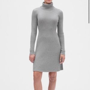 Black wool turtleneck dress NEW